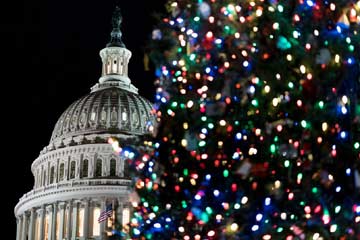 إضاءة شجرة عيد الميلاد للكونغرس الامريكى