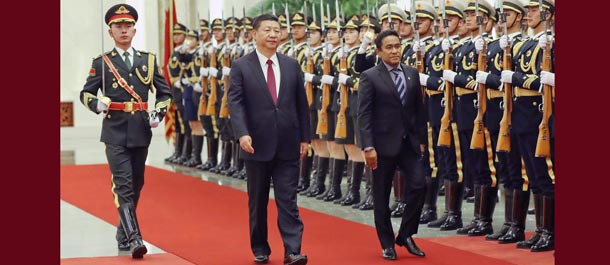 الصين والمالديف تتفقان على التعاون في مبادرة الحزام والطريق