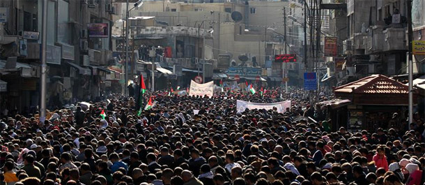 مسيرات حاشدة في المدن الاردنية تندد بقرار الاعتراف الامريكي بالقدس عاصمة لاسرائيل