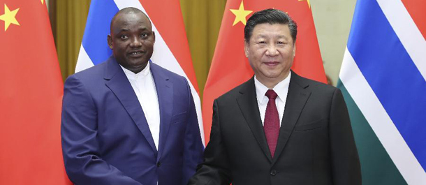 الصين تؤكد على سياسة صين واحدة خلال زيارة الرئيس الجامبي