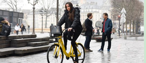 الدراجات التشاركية الصينية في باريس الفرنسية