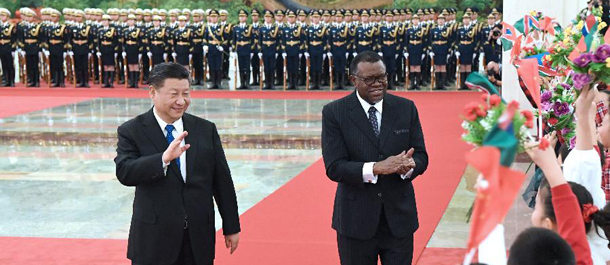 الصين ونامبيا تتفقان على إقامة شراكة تعاون استراتيجية شاملة