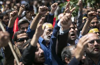 احتجاجات في طهران على فتح السفارة الأمريكية في القدس