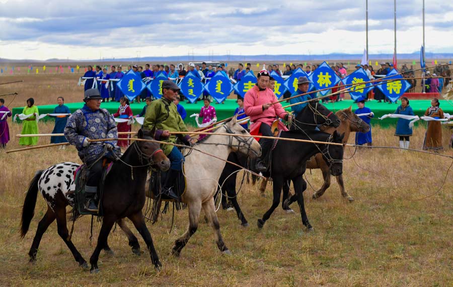 إقامة مهرجان النادام التقليدي في منغوليا الداخلية لاحتفال بأول مهرجان الحصاد الصيني