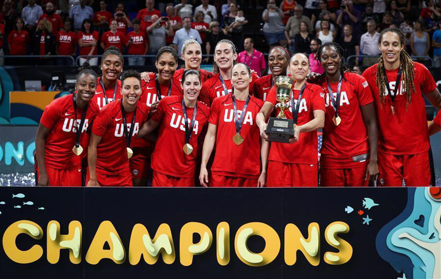 منتخب سيدات الولايات المتحدة يفوز بالبطولة في كأس العالم لكرة السلة للسيدات 2018