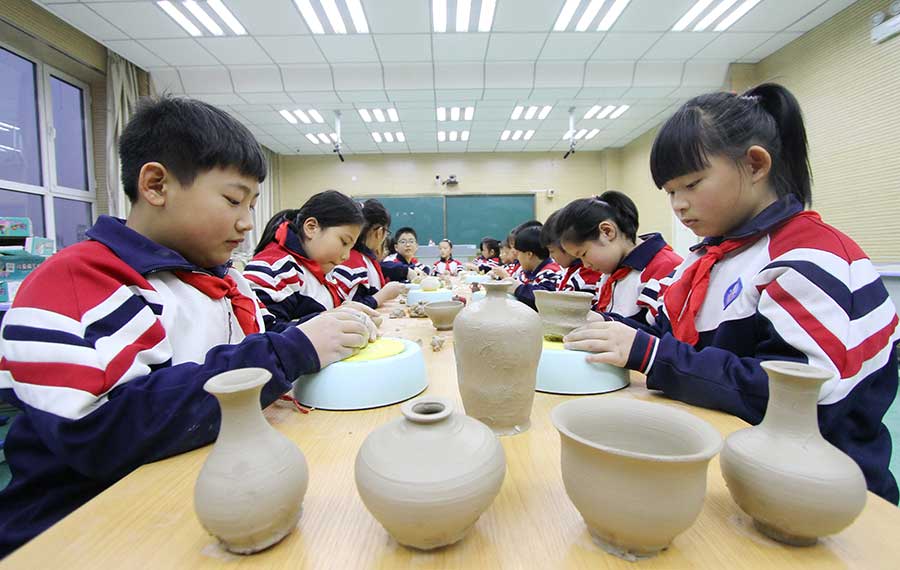الثقافة التقليدية الصينية تدخل مدرسة بمقاطعة خبي