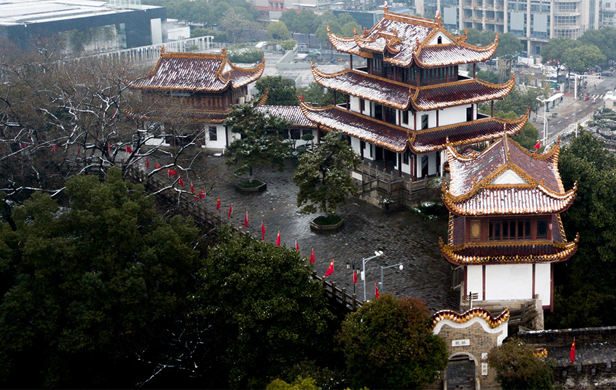 مناظر ثلجية لجناح تيانشين في مدينة تشانغشا بمقاطعة هونان