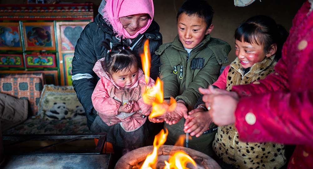 حياة الرعاة خلال فصل الشتاء في شمالي منطقة التبت