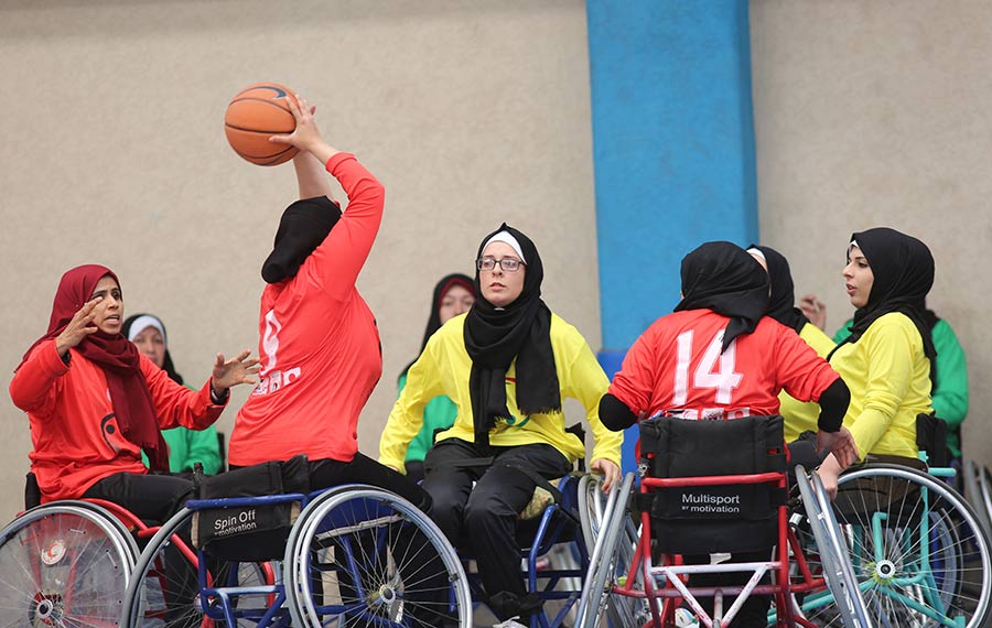 كرة السلة للمعاقات في غزة