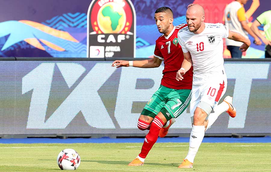 المغرب تهزم ناميبيا بهدف دون رد فى بطولة أفريقيا لكرة القدم