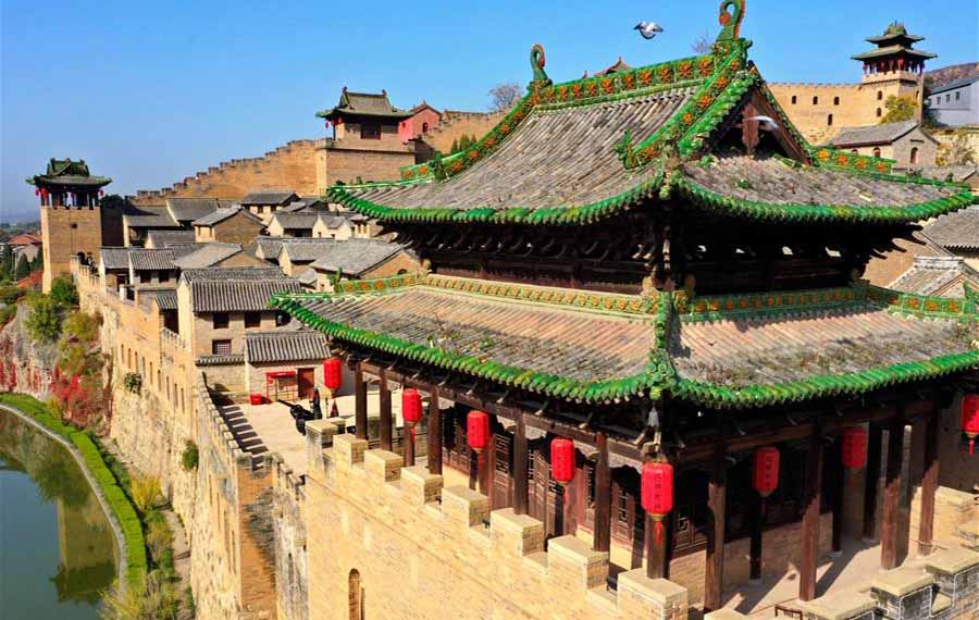 القلعة القديمة المشهورة في مقاطعة شانشي بشمالي الصين