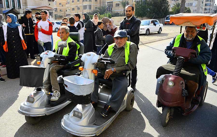 ماراثون لذوى الإعاقة في غزة