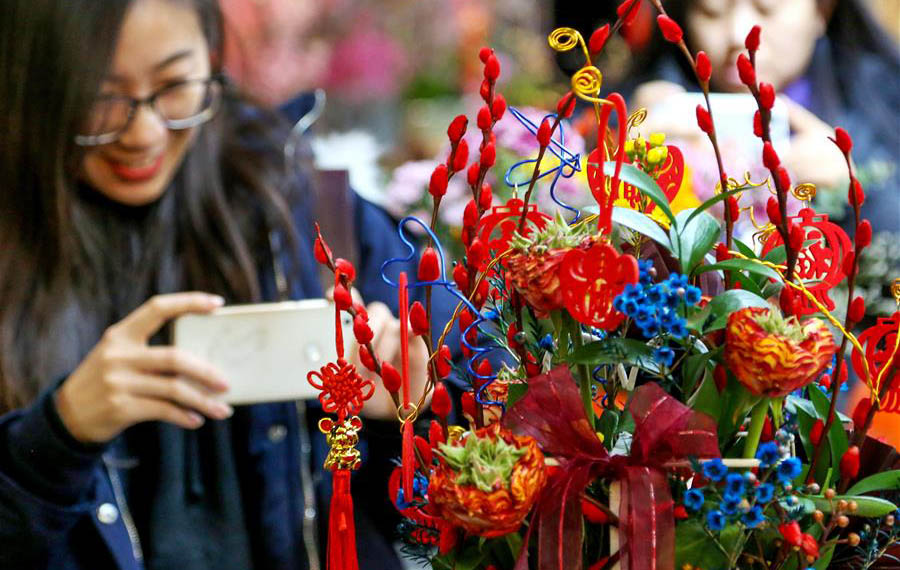 افتتاح معرض الزهور الجميلة في بكين لاستقبال عيد الربيع
