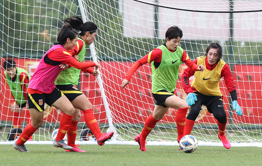 تدريبات فريق كرة القدم الوطني الصيني للسيدات