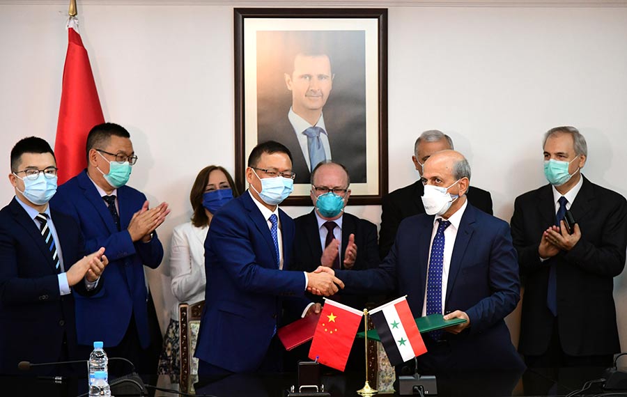 الصين تتبرع بمعدات طبية لمستشفى الأطفال في سوريا