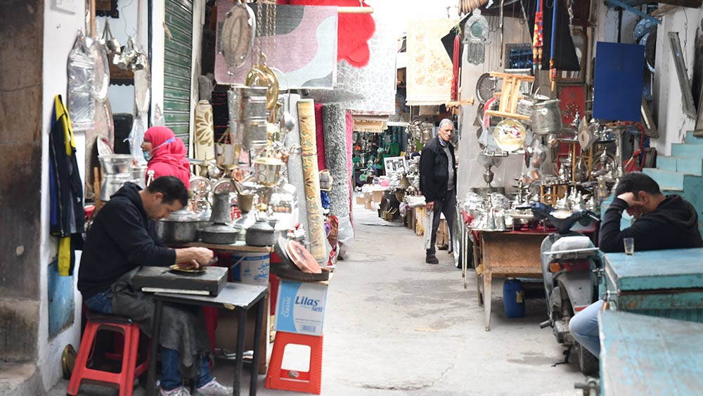 أسواق العاصمة التونسية وسط تفشي مرض "كوفيد-19"