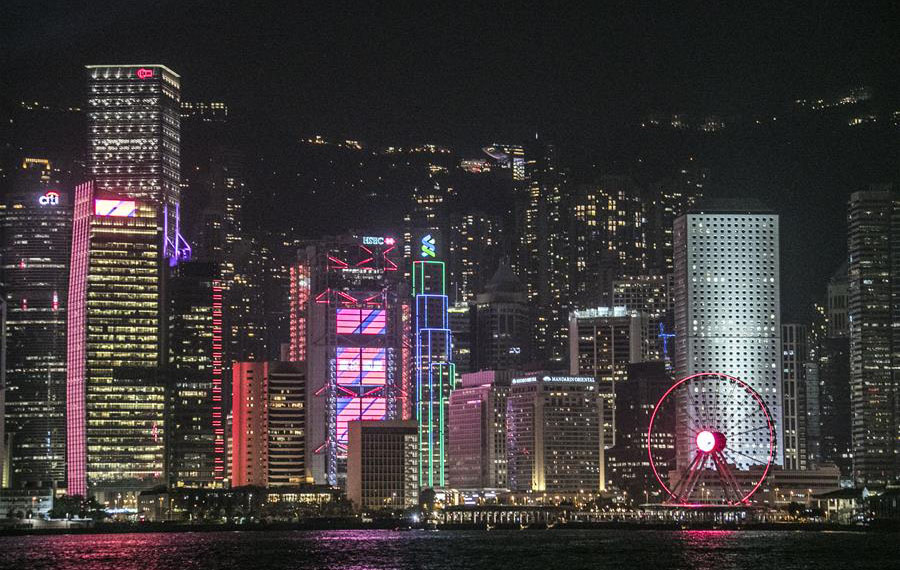 مناظر ليلية في هونغ كونغ
